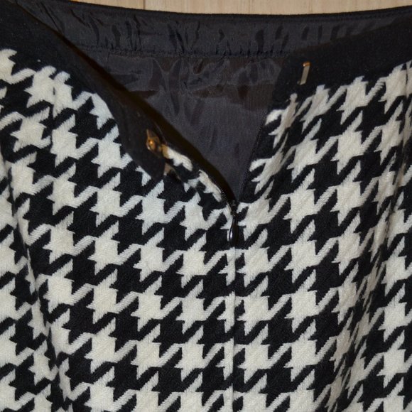 ISAAC MIZRAHI BLACK -N- WHITE  HOUNDSTOOTH TWO PIECE SKIRT SET  M/ 6 - Picture 11 of 13